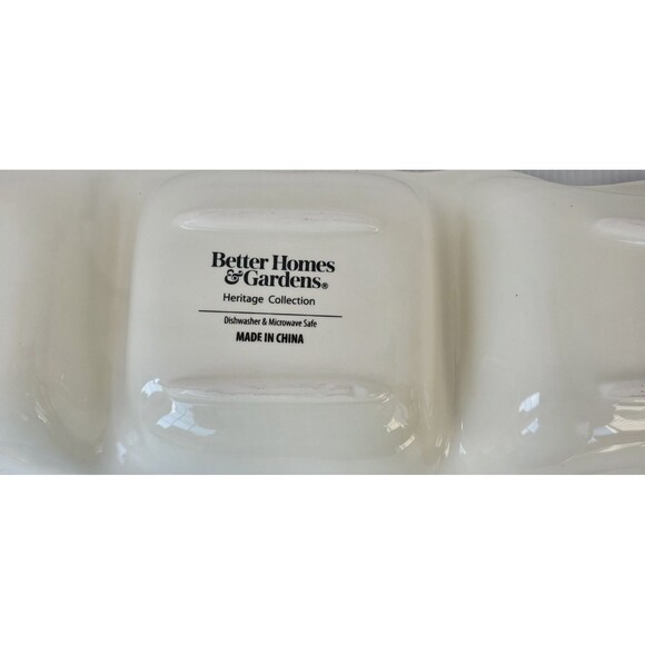 Better Homes & Gardens Heritage Christmas Collection 3 Section Serving Tray Dish - Picture 9 of 10